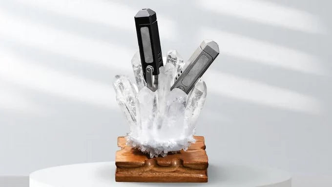 Bead-blast grey and DLC black Ti-Capsule titanium EDC tools